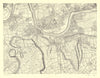 Battersea Wandsworth Clapham Putney Fulham #10. After ROCQUE 1971 (1746) map