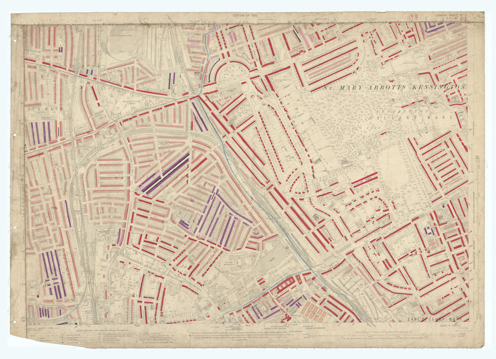 LSE POVERTY OS PROOF MAP Holland Park Shepherds Bush Olympia Hammersmith 1928