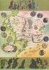 A map of Middle-earth by Pauline Baynes, JRR & CJR Tolkien. 73x50cm. 1977