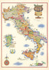Vini d'Italia Denominazione di Origine Controllata Italy pictorial wine map 1976
