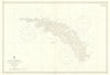 South Georgia Admiralty chart used on HMS Glamorgan in 1982 war. 1958 (1978) map