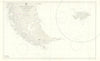 South America & Falklands war exclusion zone chart HMS Glamorgan 1966 (1982) map