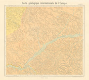 Geological map NW Russia. West Siberia. Ob/Irtysh confluence. BEYSCHLAG 1913