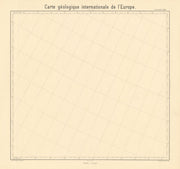 Geological map Atlantic Ocean northwest of Ireland. BEYSCHLAG 1898 old