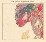 Geological map Southern Norway & Sweden, Northern Denmark. BEYSCHLAG 1902