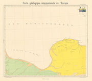 Geological map Eastern Libyan coast. Gulf of Sidra. BEYSCHLAG 1905 old