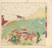 Austria-Hungary Geological map #3 Slovakia & Polish Galicia. Poland 65x72cm 1874