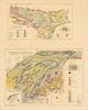 Simmenthal & Diemtigtal. Carte géologique & coupes. Switzerland Geology 1912 map