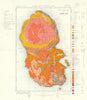Geological map of Arran. Solid edition geological survey map sheet Scotland 1972