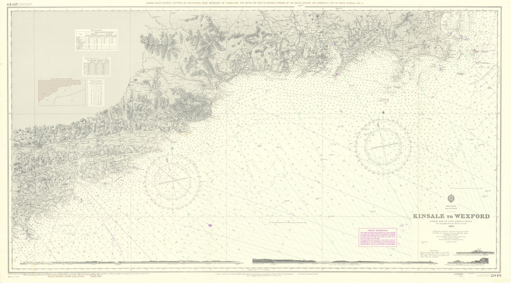 Ireland. South Coast. Kinsale-Wexford. Admiralty chart #2049. 1890 (1979) map