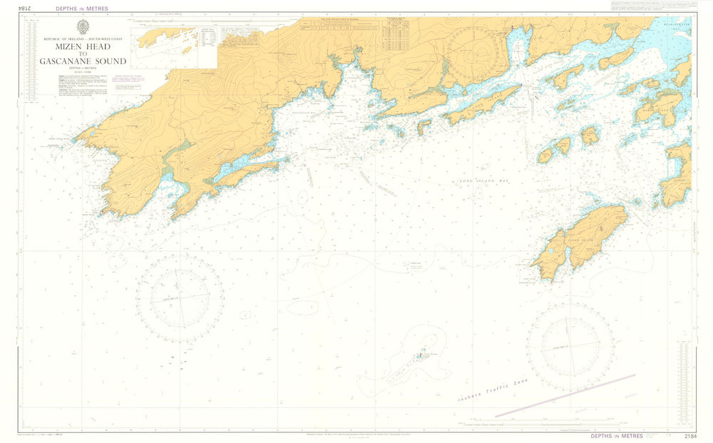 Ireland. Mizen Head - Gascanane Sound. Admiralty chart #2184. 1979 (1990) map