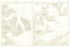 South Georgia Harbours & Anchorages. Admiralty sea chart #3589. 1930 (1987) map