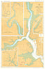 Devon Cornwall. Rivers Tamar Lynher Tavy. Admiralty chart #871. 1984 (1991) map