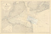 New York Harbour - Lower Bay. Admiralty chart 1965 (1950) old vintage map
