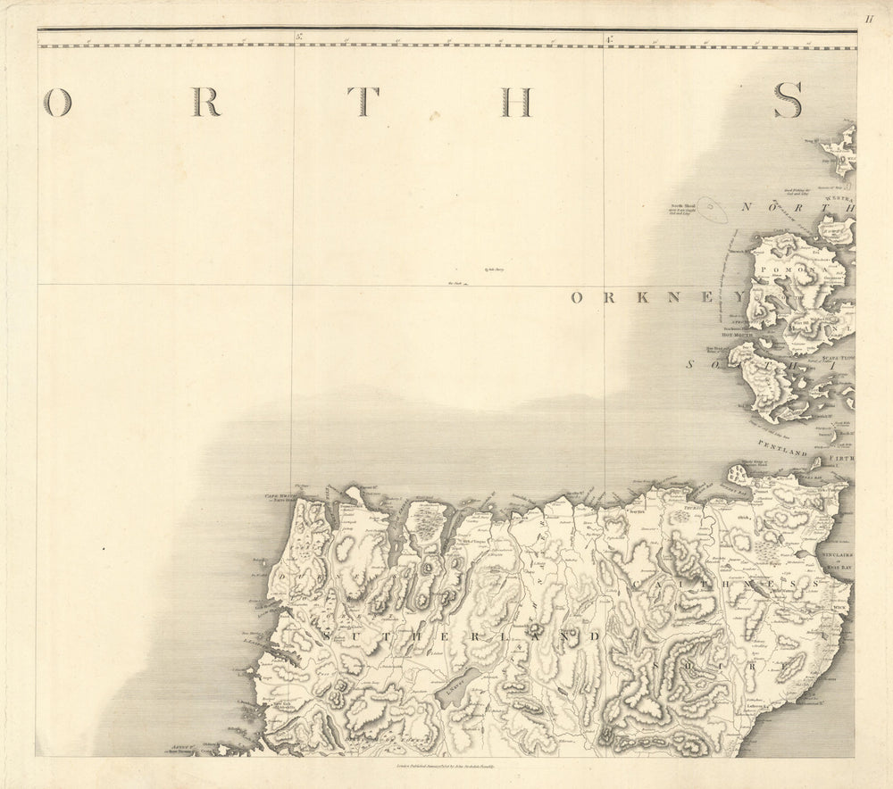 #2 North Scottish Highlands & Orkney. Sutherland Caithness. Stockdale 1806 map
