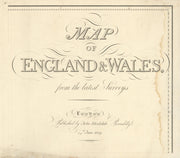Map of England & Wales from the latest surveys. Title sheet. Stockdale 1809