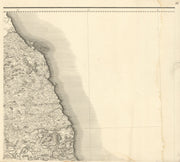 #3 Northumberland & Durham North Sea coast. Stockdale 1809 old antique map