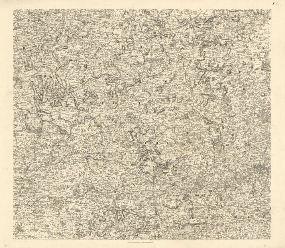 #15 Central England. London, Cotswolds and Thames Valley. Stockdale 1809 map