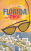 Florida - Fly TWA by David Klein. Miami Beach mid-century tourism poster c1960