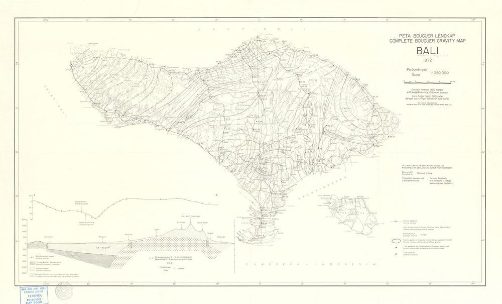 Bali—Complete Bouguer Gravity Map – Geological Survey of Indonesia 1972