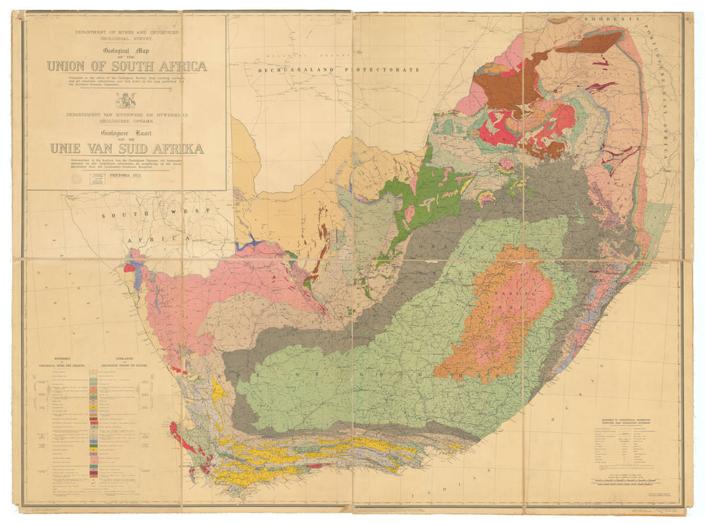 Geological map of the Union of South Africa—A.W. Rogers & Eric Banks 1925