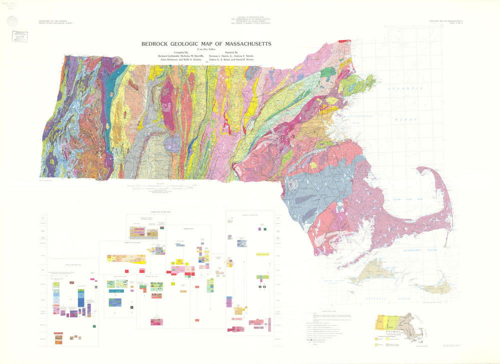 Bedrock Geologic Map of Massachusetts—E-an Zen—U.S. Geological Survey 1983