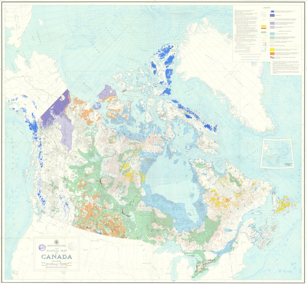 Glacial Map of Canada—1253A—Prest / Grant / Rampton—Geological Survey 1967