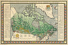 Canada & Newfoundland Portraying… Products & Fisheries—Macdonald Gill 1930 map