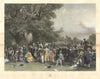 Playing-Fields during the Eton Montem—large hand-coloured print—Evans/Lewis 1852