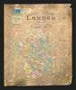 Goad London 207—W1/SW1—West End key plan—Mayfair—Soho—St James's 1889 (1970) map