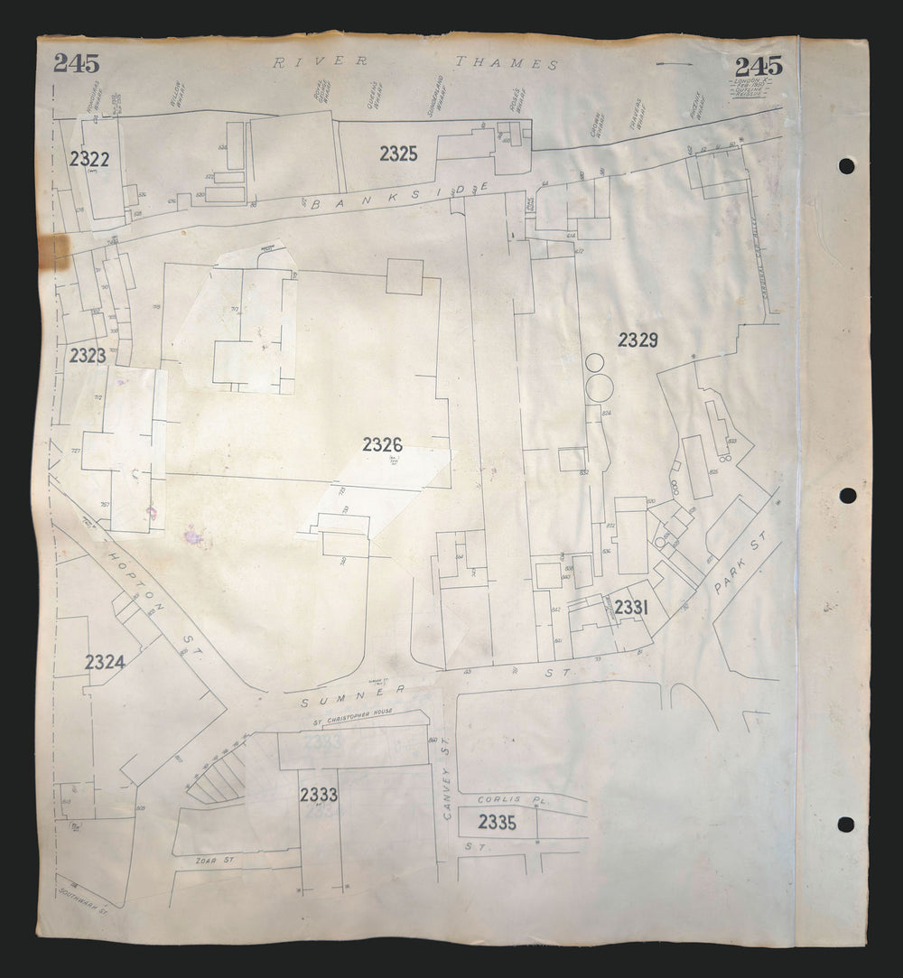 Goad London 245—SE1—Sumner & Hopton Street—St Christopher House 1950 (c1971) map