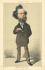 VANITY FAIR SPY CARTOON William Hepworth Dixon 'He discovered New America…' 1872