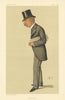 VANITY FAIR SPY CARTOON John Slagg 'Manchester' Lancs. By Ape 1884 old print