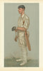 VANITY FAIR SPY CARTOON Gilbert Laird Jessop 'the Croucher' Cricket Batsman 1901