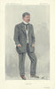VANITY FAIR SPY CARTOON Frank Harris 'Unpath'd Waters' By OWL 1913 old print