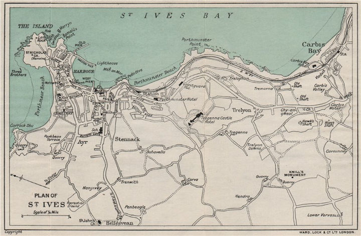 British Isles tourist maps by Ward Lock