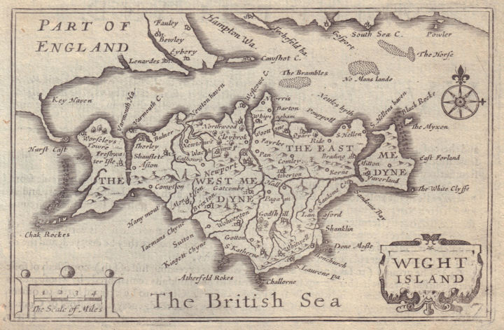 "Miniature Speeds" - British Isles maps by Keere