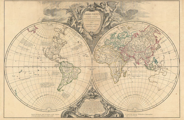 Maps of the World & its hemispheres