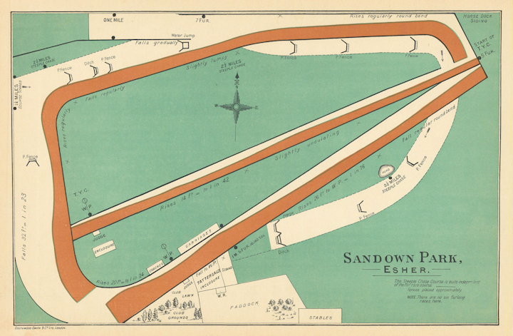 British racecourse plans by F.H. Bayles