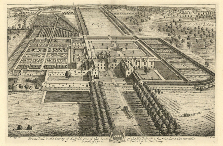 Bird's eye views of stately homes by Kip & Knyff