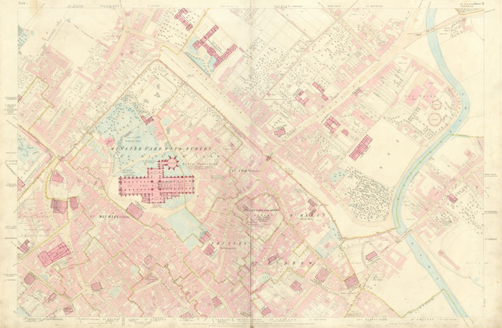 City of York 5ft/mile Ordnance Survey sheets (1852)